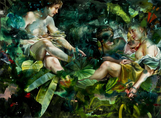 Angela Fraleigh, ‘Through the half-drowned stars’, 2015, Inman Gallery