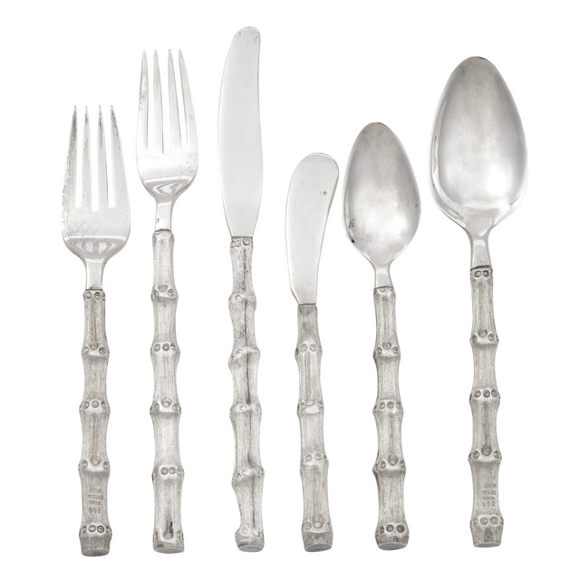 ‘Janna Thomas Sterling Silver Bamboo Pattern Flatware Service’, Design/Decorative Art, Doyle