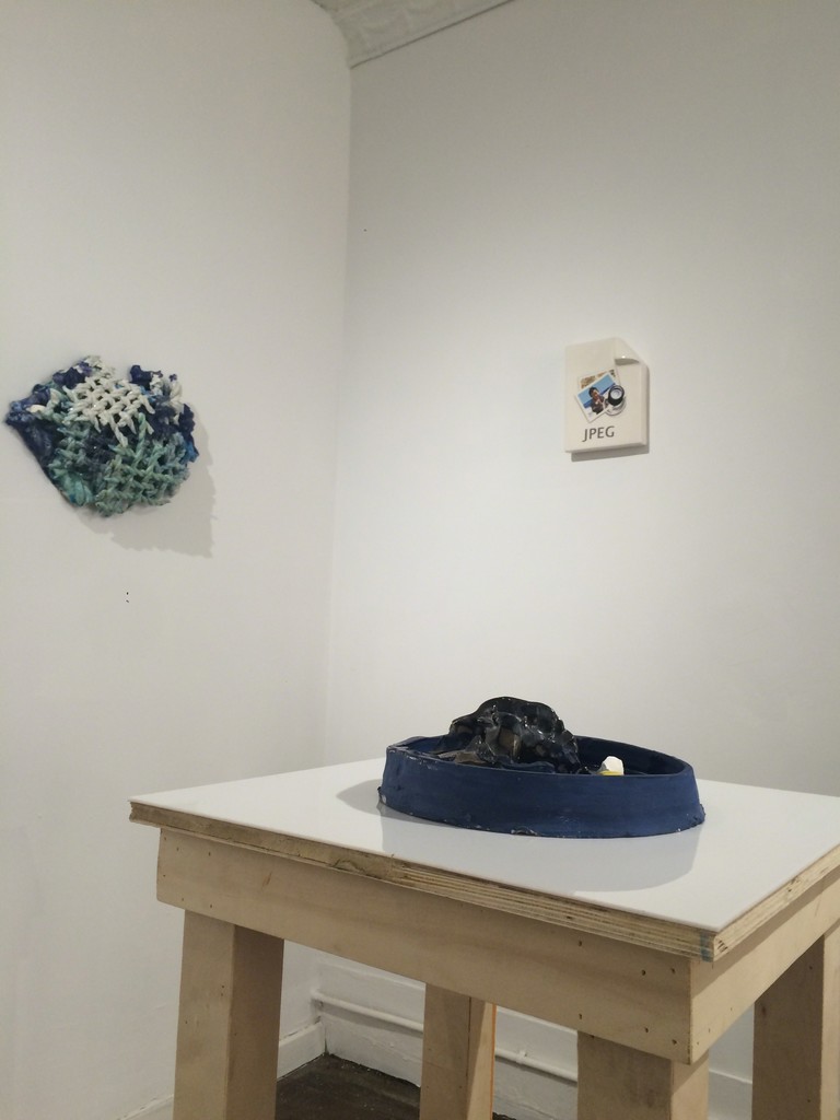 CERAMICS: A Concept of Function, installation view. Pictured: Alan Belcher, "_____.jpg;" Cassie Griffin, "Charger 10;" Robert Raphael, "Untitled (Rope Study)" CERAMICS: A Concept of Function, installation view. Pictured: Alan Belcher, "_____.jpg;" Cassie Griffin, "Charger 10;" Robert Raphael, "Untitled (Rope Study)"