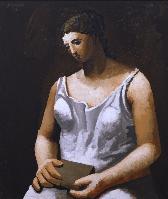 Pablo Picasso, ‘Femme en Blanc’, 1922, Painting, Oil on canvas, Helly Nahmad Gallery
