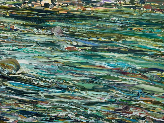 Lilian Garcia-Roig, ‘Cumulative Nature: Teal Rush’, 2019, Painting, Oil on canvas, Valley House Gallery & Sculpture Garden