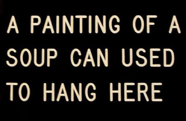William Anastasi, ‘A Painting of a Soupcan Used to Hang Here’, 1990, Print, Hand Printed Silkscreen, David Lawrence Gallery