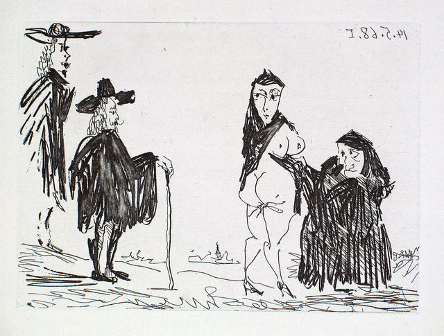 Pablo Picasso, ‘La Célestine en Action: Racolage’, 1968, Print, Etching and aquatint, Goldmark Gallery