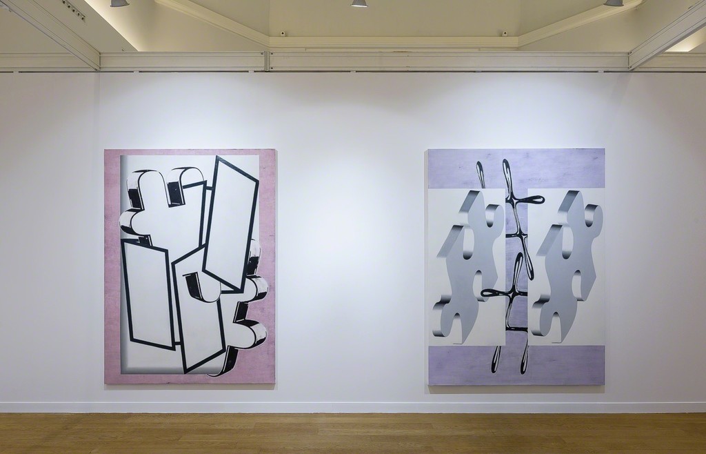 Exhibition view FIAC, Valentin, Paris 2016. Takeover and Grid, 2016 by Anne Neukamp. © Photo: Grégory Copitet / Courtesy of the artists and Valentin, Paris. Exhibition view FIAC, Valentin, Paris 2016. Takeover and Grid, 2016 by Anne Neukamp. © Photo: Grégory Copitet / Courtesy of the artists and Valentin, Paris.