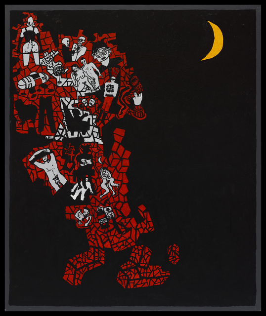 Derek Boshier, ‘Night (Island of Dreams)’, 2019, Painting, Acrylic on Canvas, Gazelli Art House