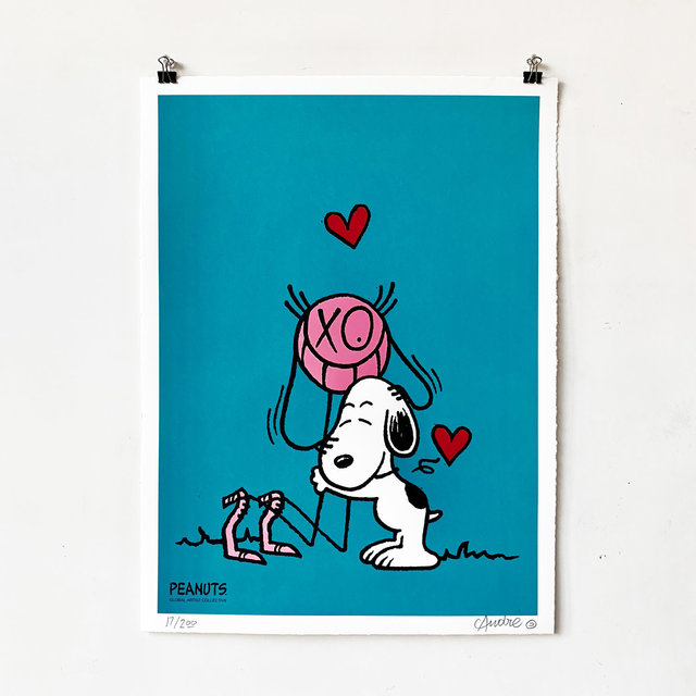 André Saraiva, ‘Mr. A loves Snoopy - Blue’, 2018, Print, Silkscreen on paper, Galerie Slika