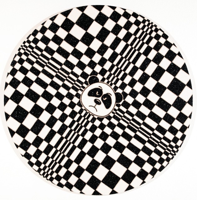 Rob Pruitt, ‘Hypnotic Panda (upset)’, 2012, Painting, Glitter and enamel on canvas, Museum Dhondt-Dhaenens