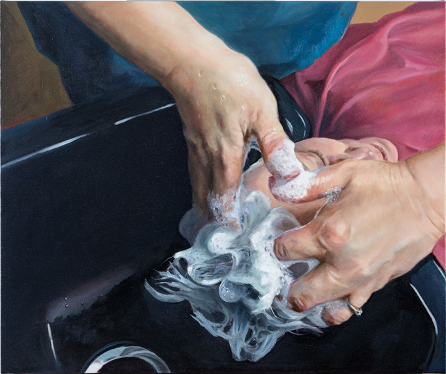 Victoria Moon Joyce, ‘Hairdresser - Kim Morgan’, 2018, Painting, Oil on canvas, Gallery 78