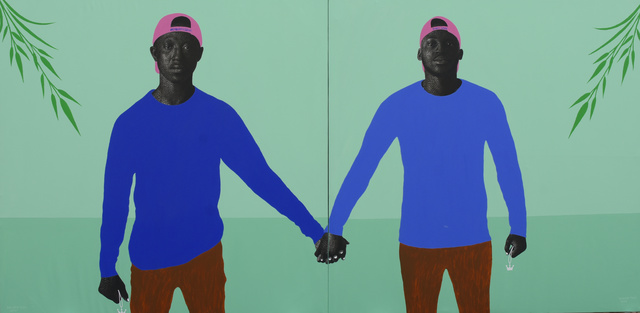 Tosin Kalejaye, ‘Awakened I and II (Diptych)’, 2020, Painting, Acrylic and Charcoal on Canvas, CFHILL
