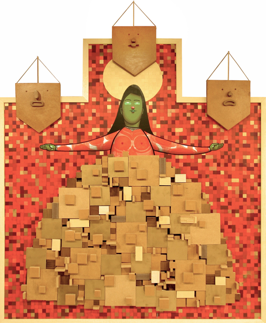 Finok, ‘Fardo’, 2014, Sculpture, Mixed media on wood panel, Ruttkowski;68