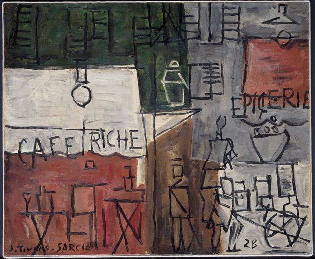 Joaquín Torres-García, ‘Cafe Riche’, 1929, Painting, Oil on canvas,, Galeria Sur
