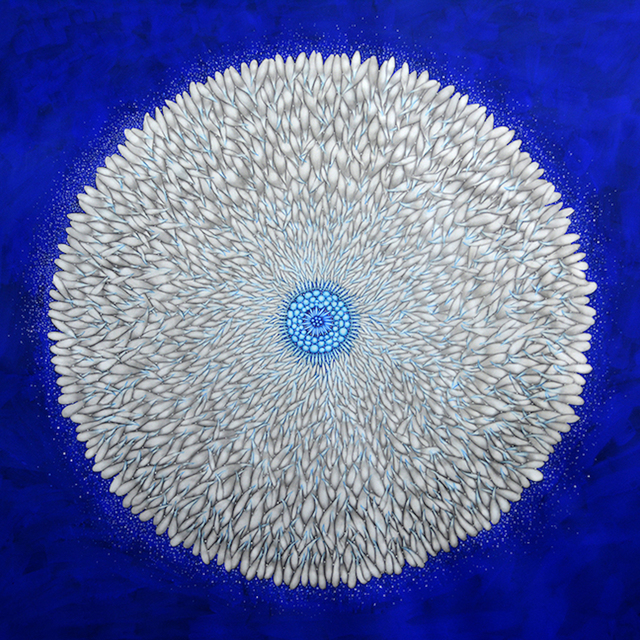 Sky Kim, ‘Mandala’, 2020, Drawing, Collage or other Work on Paper, Watercolor, Swarovski Crystal, paper, 532 Gallery Thomas Jaeckel