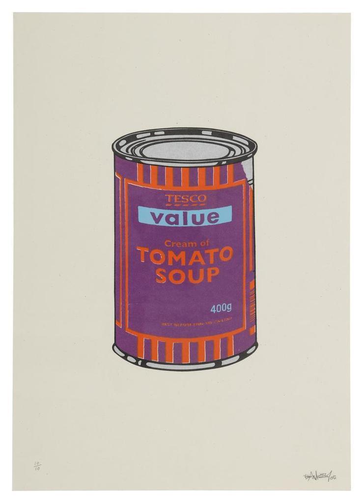 Banksy - Soup Can - Purple / Orange / Blue
