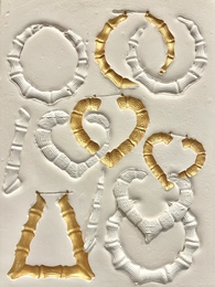 Small Composition with Four Gold Sunken Reliefs