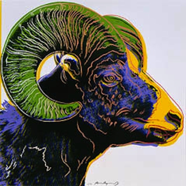 Andy Warhol, ‘Big Horn Ram, from Endangered Species’, 1983, Gregg Shienbaum Fine Art