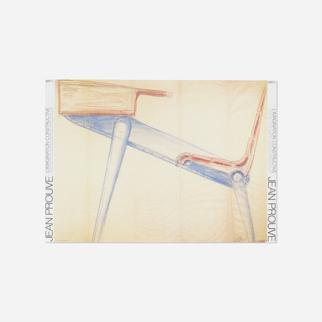 After Jean Prouve, ‘Jean Prouve: L'Imagination Constructive exhibition post’, 1983, Print, Offset color lithograph, Rago/Wright