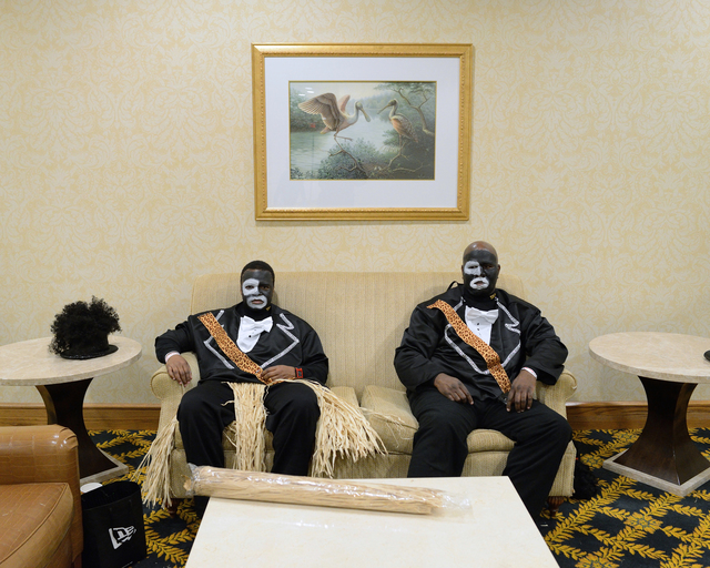 Nicola Lo Calzo, ‘Brandon & Wallace wearing blackface Zulu Social & Aid & Pleasure Club, New Orleans, Louisiana’, 2014, Photography, Pigment Inkjet Print, Galerie Dominique Fiat