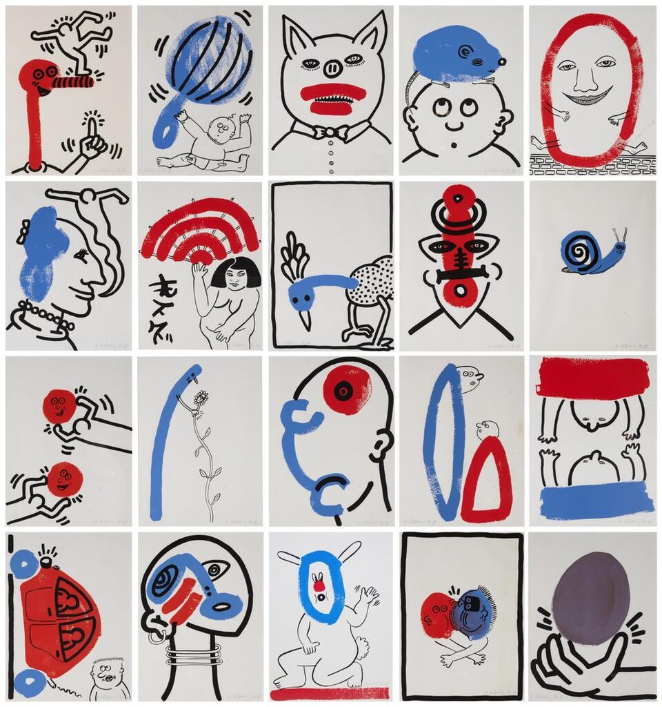 Keith Haring - The Story of Red and Blue, 1-20 (see Littmann pp. 128-133)