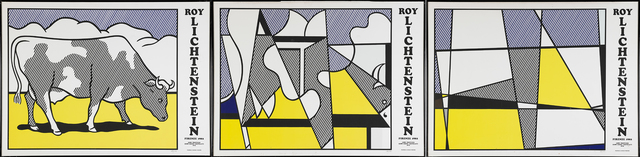 Roy Lichtenstein, ‘Cow Triptych (Cow Going Abstract)’, 1982, Print, Screenprint in colors, Rago/Wright