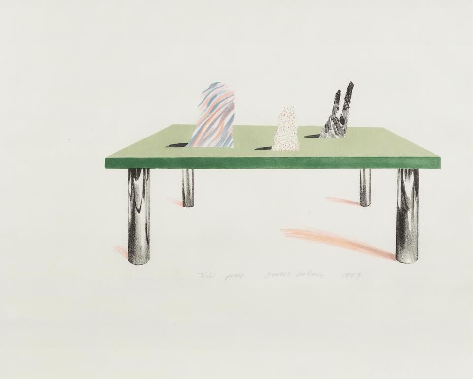David Hockney - Glass Table with Objects (Scottish Arts Council 68; M.C.A. Tokyo 65)