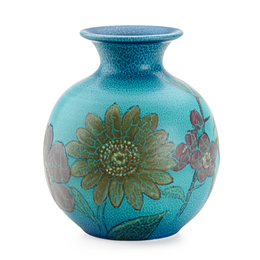 Double Vellum Vase With Various Flowers (Uncrazed), Cincinnati, OH