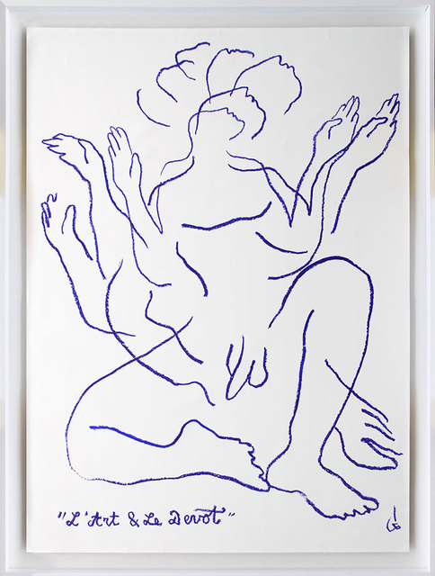 Remed, ‘L'Art Et Le Dévot’, 2019, Drawing, Collage or other Work on Paper, Oil on paper, David Bloch Gallery