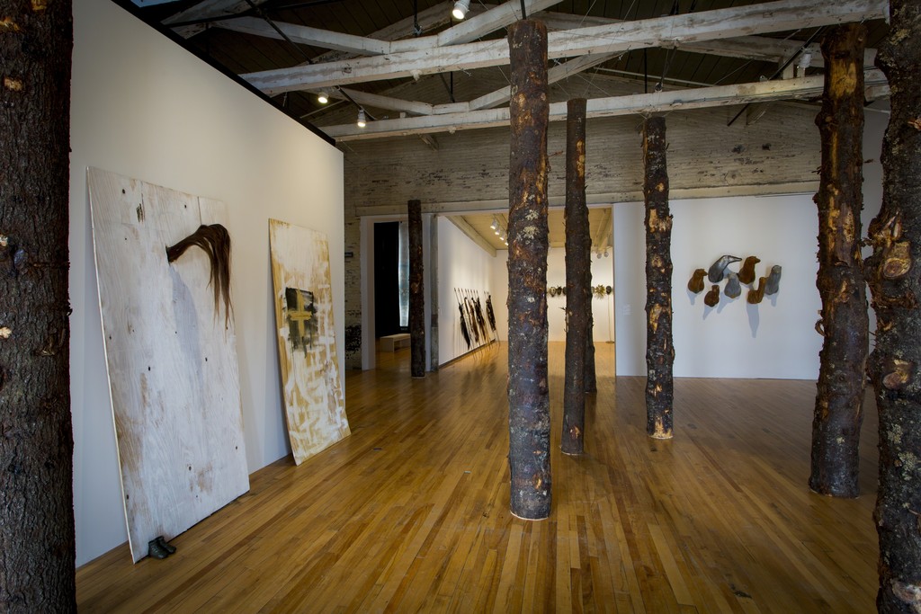 Installation view of Allison Janae Hamilton, Pitch, at MASS MoCA, March 2018. Photo by David Dashiell. Courtesy of the artist. Installation view of Allison Janae Hamilton, Pitch, at MASS MoCA, March 2018. Photo by David Dashiell. Courtesy of the artist.