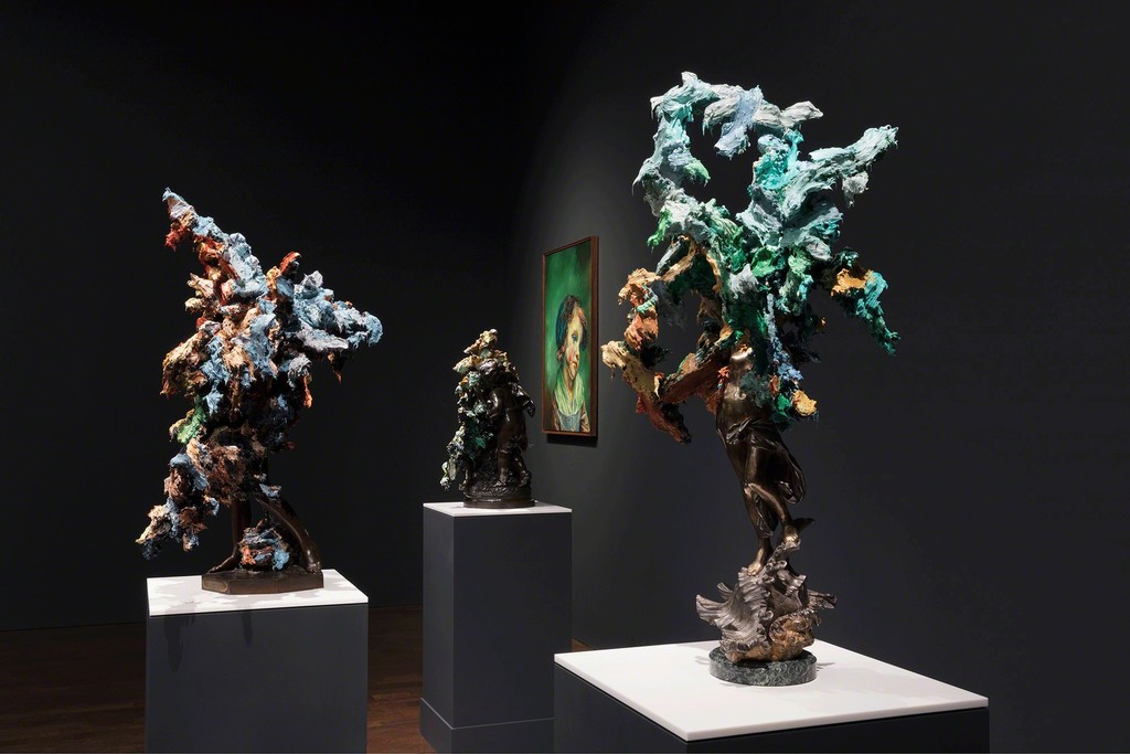 Installation view of "Glenn Brown: Come to Dust" at Gagosian Grosvenor Hill, London. Artworks © Glenn Brown. Courtesy Gagosian. Photo by Lucy Dawkins. Installation view of "Glenn Brown: Come to Dust" at Gagosian Grosvenor Hill, London. Artworks © Glenn Brown. Courtesy Gagosian. Photo by Lucy Dawkins.