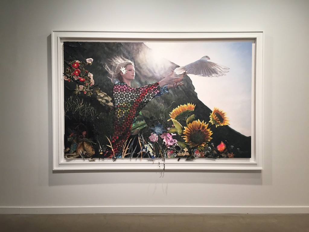 "True Power" 2015, Oil & mixed media on found paintings over panel
73.5 x 111.25 in / 186.7 x 282.6 cm "True Power" 2015, Oil & mixed media on found paintings over panel
73.5 x 111.25 in / 186.7 x 282.6 cm