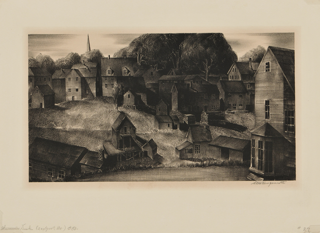 Stow Wengenroth, ‘Summer Dusk (Eastport, Maine)’, 1932, Print, Lithograph on wove paper with "FRANCE" watermark, Skinner
