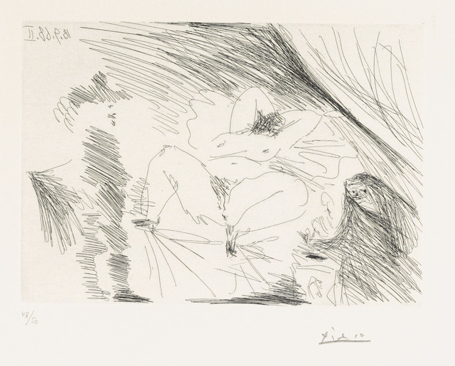 Pablo Picasso, ‘Jeune femme au lit, Célestine et gentilhomme, from: Series 347’, 1968, Christie's