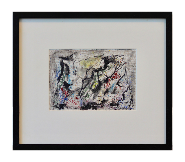 Joseph J. Meert, ‘Untitled’, ca. 1950, Painting, Watercolor, ink, and graphite on wallpaper, Aaron Galleries