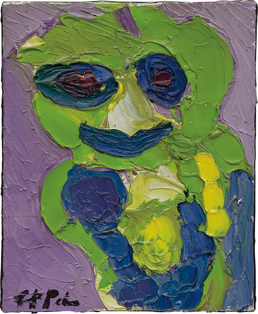 Karel Appel, ‘Juffertje in het groen’, 1985, Painting, Oil on canvas, Phillips