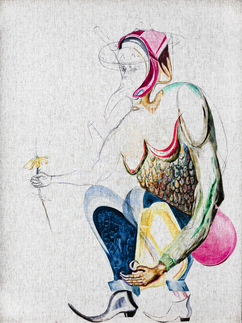 Ulf Rollof, ‘Kavaljer’, 2019, Mixed Media, Oil on linen cloth. LED light box, mixed media., CFHILL