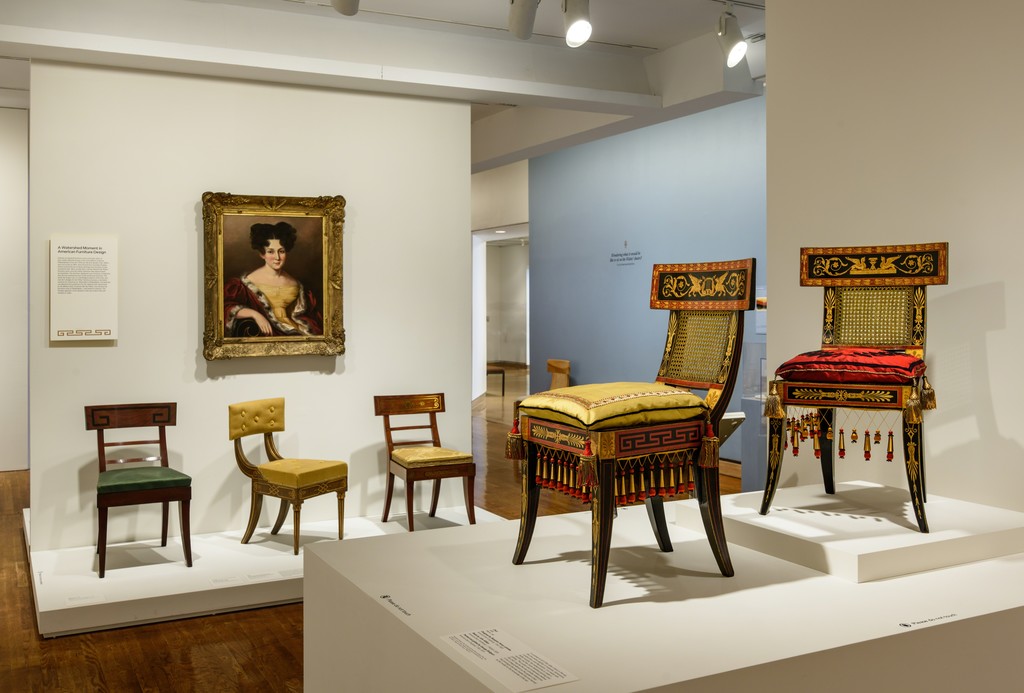 Installation photograph of “Classical Splendor: Painted Furniture for a Grand Philadelphia House,” Courtesy of Timothy Tiebout and Philadelphia Museum of Art. 2016. Installation photograph of “Classical Splendor: Painted Furniture for a Grand Philadelphia House,” Courtesy of Timothy Tiebout and Philadelphia Museum of Art. 2016.