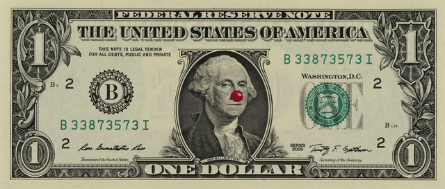 Hans-Peter Feldmann, ‘1 Dollar Bill with Red Nose’, Maison Particulière