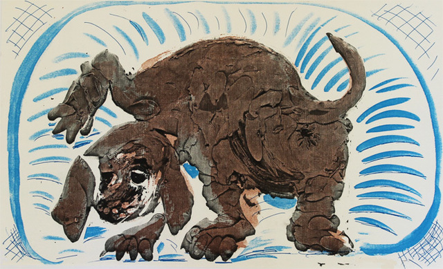 David Hockney, ‘Stanley in a Basket, October 1986’, 1986, Kenneth A. Friedman & Co.