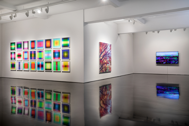 Tim Maguire, ‘24 Consecutive Dice Abstracts’, 2019, Tolarno Galleries