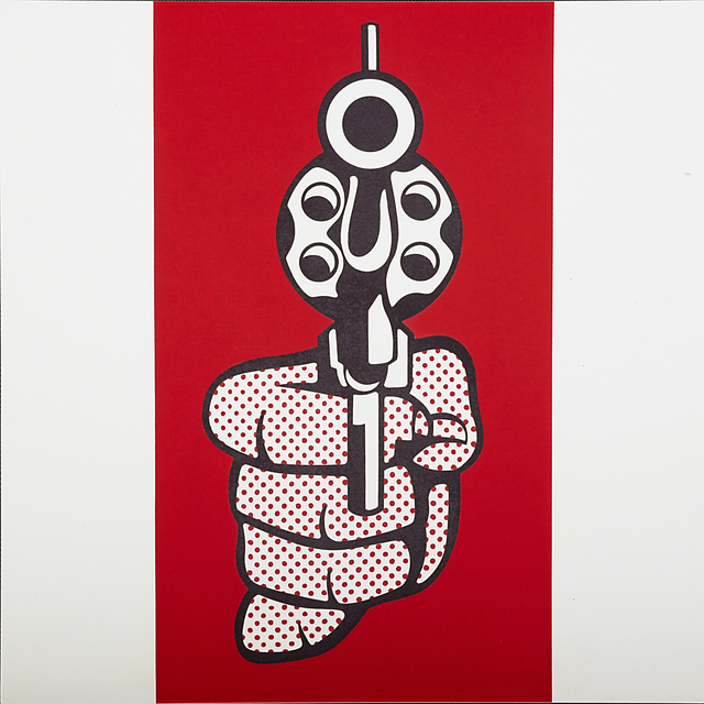 Roy Lichtenstein, ‘Pistol, from Banner, Multiples Calendar for 1969’, 1968, Print, Screenprint in colors, Rago/Wright