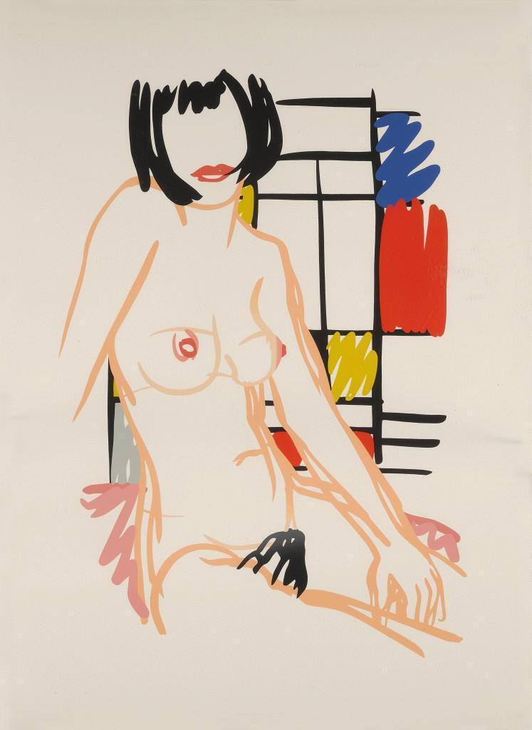 Tom Wesselman - Monica Sitting with Mondrian