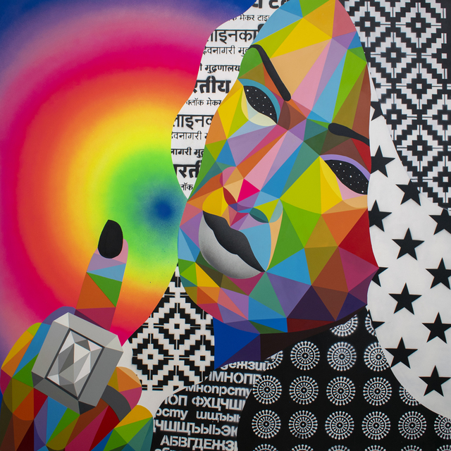 Okuda San Miguel, ‘Fuck You 1’, 2019, Corey Helford Gallery