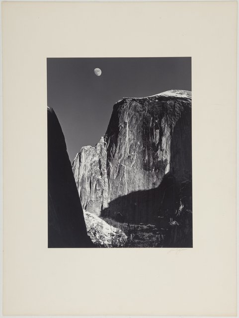 Ansel Adams | Moon and Half Dome, Yosemite National Park, California ...