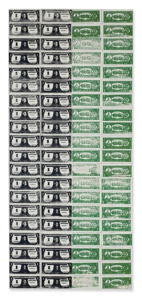 Andy Warhol - Front and Back Dollar Bills | 《美元的正反面（兩部分）》
