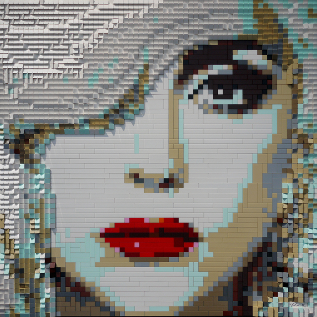 Andre Veloux, ‘Gaga’, 2015, Painting, Lego on cradled wood board, Parlor Gallery