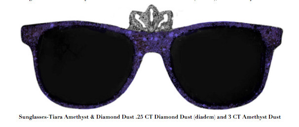 Stacy Engman, ‘Sunglasses-Tiara Amethyst & Diamond Dust .25 CT Diamond Dust (diadem) and 3 CT Amethyst Dust’, 2019, Mixed Media, .25 CT Diamond Dust (diadem) and 3 CT Amethyst Dust, ART CAPSUL