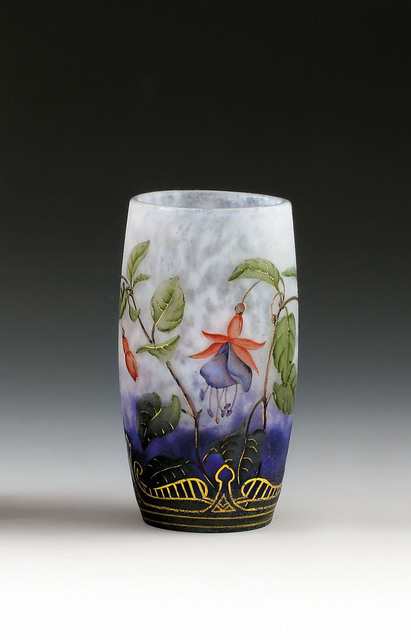 Daum Nancy Vase With Fuchsias 1900 Available For Sale Artsy