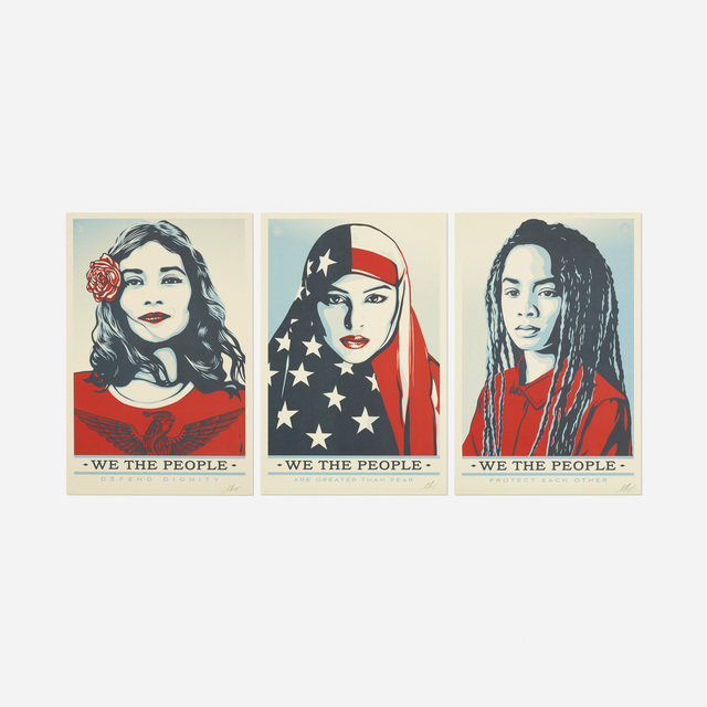 Shepard Fairey (OBEY), ‘We the People (three works)’, 2017, Rago/Wright