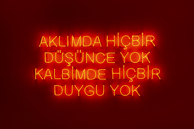 Aklımda hiçbir düşünce yok, kalbimde hiçbir duygu yok