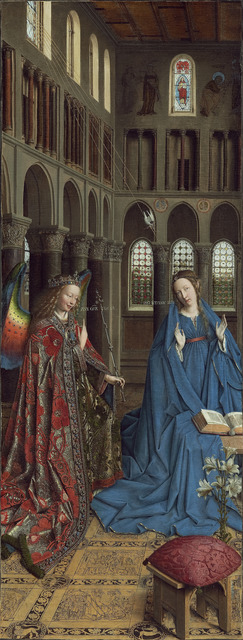 Jan van Eyck, ‘The Annunciation’, ca. 1390-1441, Painting, Oil on canvas transferred from panel, National Gallery of Art, Washington, D.C.