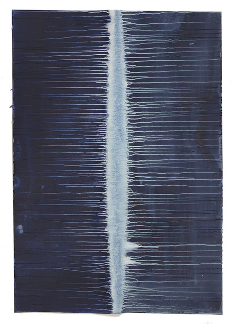 Meghann Riepenhoff, ‘Ecotone #269 (Bainbridge Island, WA 01.11.18, Draped, Mist and Cloudburst)’, 2018, Photography, Dynamic Cyanotype, Yossi Milo Gallery